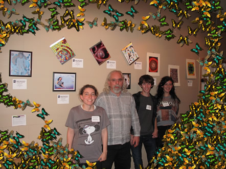 3 of the 5 Student Artists & M. D. Friedman